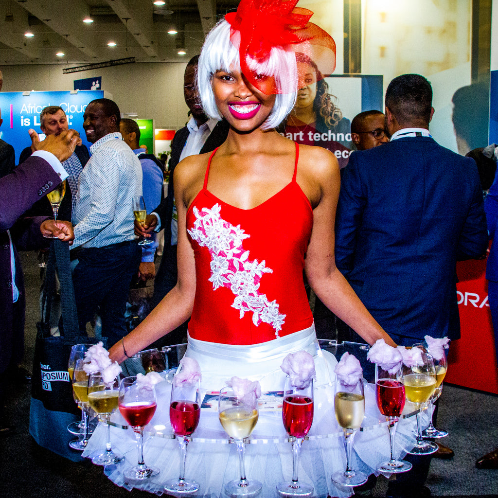 CHAMPAGNE TRAY LADIES – CHAMPAGNE TRAY LADIES entertainment hire, South Africa