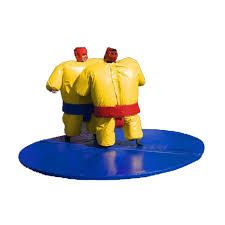 YELLOW STUFFED SUMO WRESTLING