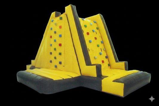 TWO SIDED CLIMBING WALL WITH SLIDE